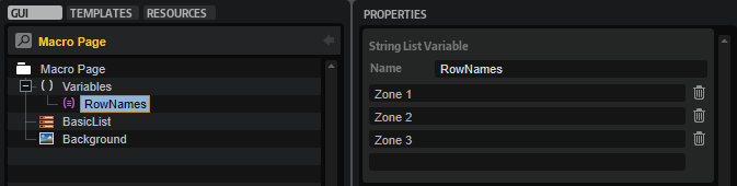 Creating a Template List RowNames Variable