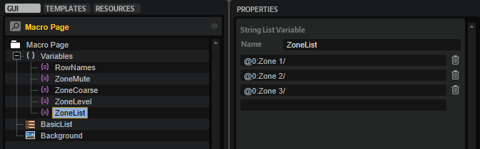 Creating a Template List ZoneList Variable