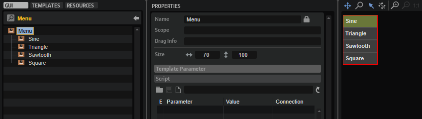 Working with Exported Variables Menu